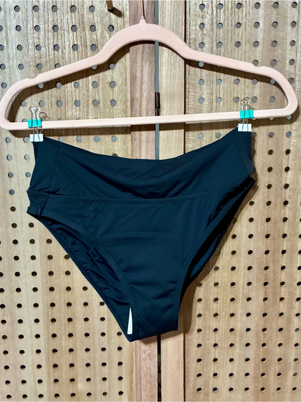 Black High-Waist Bikini Bottom By Beautikini Size M